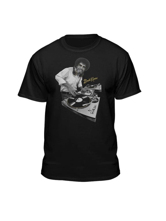 Bob Ross DJ Bob Black Short Sleeve Graphic Tee