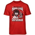 thumbnail image 1 of Teelocity Bob Ross Happy Little Christmas Scene Graphic T-Shirt (Small - Standard Fit, Red), 1 of 4