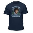 thumbnail image 1 of Teelocity Bob Ross Just Happy Accidents Navy Short Sleeve Graphic Tee, 1 of 4