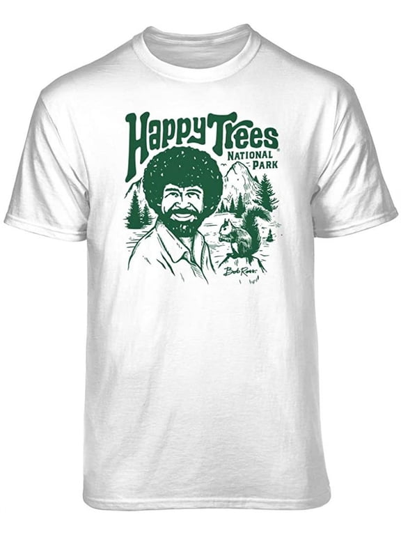 Bob Ross National Park White Short Sleeve Graphic Tee