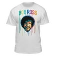 thumbnail image 1 of Teelocity Bob Ross Paint Drip White Short Sleeve Graphic Tee, 1 of 4