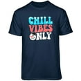 thumbnail image 1 of Teelocity Chill Vibes Only Graphic T-Shirt (X-Large - Standard Fit, Navy), 1 of 4