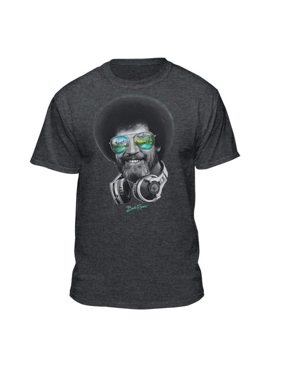DJ Bob Ross Officially-Licensed Headphone & Shades Men and Women Short Sleeve T-Shirt (Multiple Colors)
