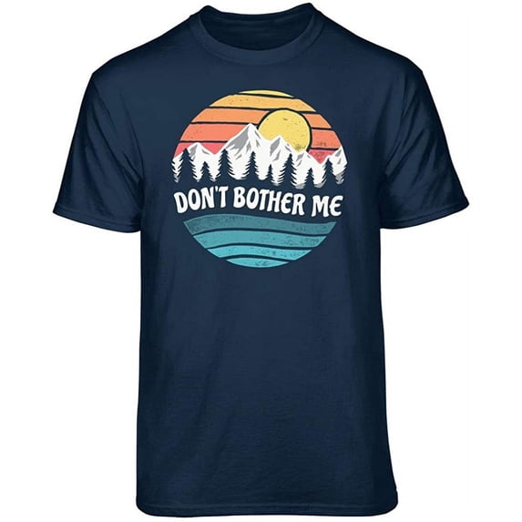 Teelocity Don't Bother Me Graphic T-Shirt (3XL - Standard Fit, Navy)