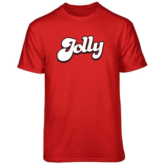 Teelocity Jolly Graphic T-Shirt (3XL - Standard Fit, Red)