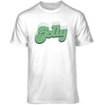 thumbnail image 1 of Teelocity Jolly Repeat Graphic T-Shirt (Large - Standard Fit, White Green Art), 1 of 4