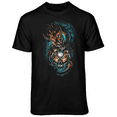 thumbnail image 1 of Teelocity Men's Dragon with Skull Black Relaxed Fit Short Sleeve Graphic T-Shirt, 1 of 2