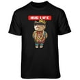 thumbnail image 1 of Teelocity Men's Funny 8Bit Rapper Cat Black Relaxed Fit Short Sleeve Graphic T-Shirt, 1 of 3