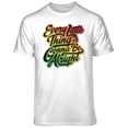 thumbnail image 1 of Teelocity Men's White Every Little Thing Is Gonna Be Alright Relaxed Fit Short Sleeve Graphic T-Shirt, 1 of 3