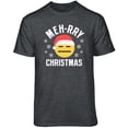 thumbnail image 1 of Teelocity Merry Blah Christmas Graphic T-Shirt (X-Large - Standard Fit, Charcoal Heather), 1 of 4