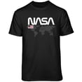 thumbnail image 1 of Teelocity NASA World Map Graphic T-Shirt (Medium, Black), 1 of 4