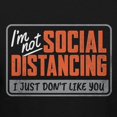thumbnail image 1 of Teelocity Not Social Distancing Graphic T-Shirt (Medium - Standard Fit, Black), 1 of 4