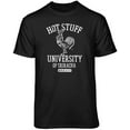 thumbnail image 1 of Teelocity Sriracha Hot Stuff University Graphic T-Shirt (Large - Standard Fit, Black), 1 of 4