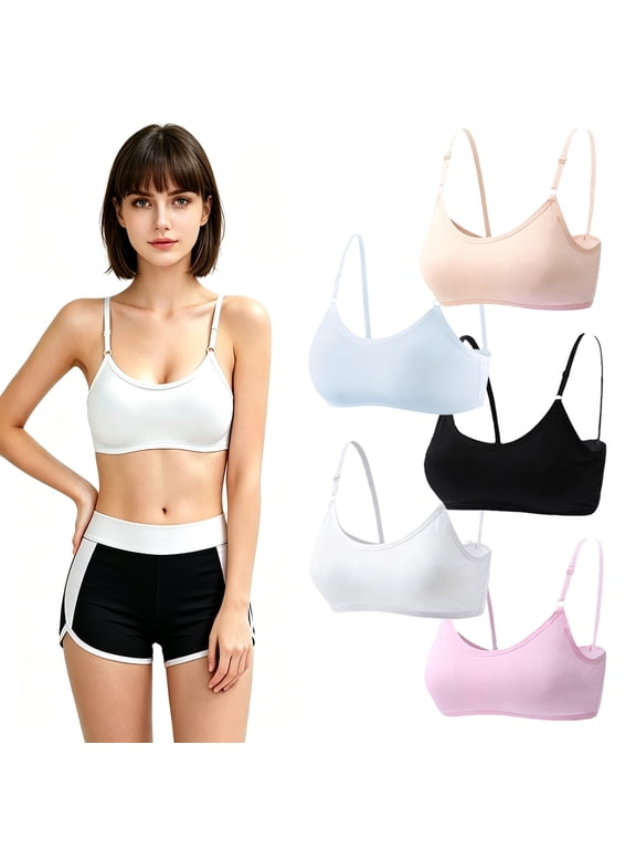 Teen Activewear Bra First Lightly Padded Bra for Tweens Bra for Gymnastics Girls