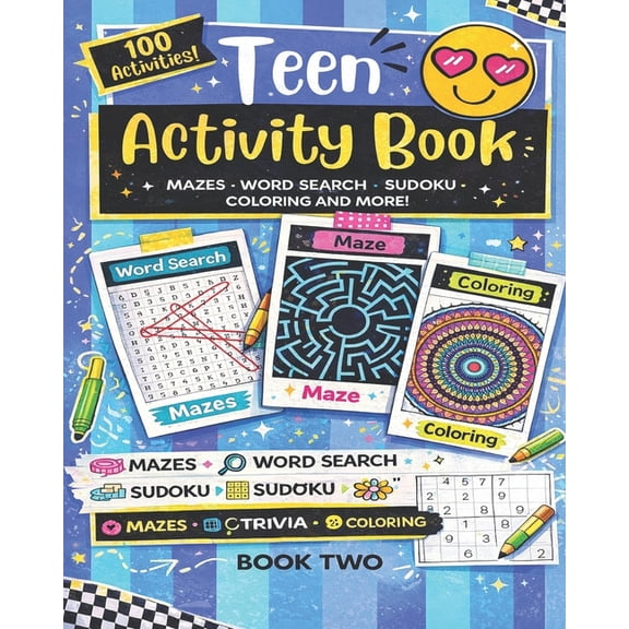 Teen Activity Book Volume Two: Coloring, Word Search, Mazes, Sudoku and more!, (Paperback)