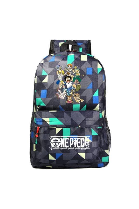 Teen Anime One_Pieces Large Capacity Book Bag-Classic Daypack Wearproof Knapsack Water Resistant Backpack for Student