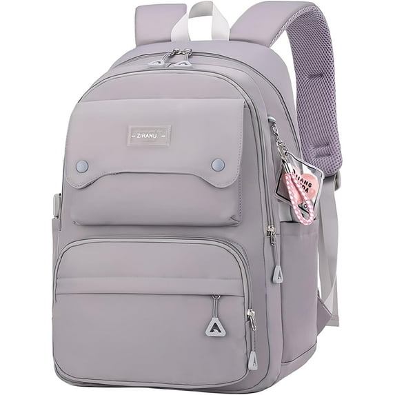 Teen Backpack, Multi-pocket Large Backpack,College Aesthetic Laptop Bookbag,Outdoor Backpack,Waterproof Backpack,Grey