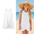 thumbnail image 1 of Teen Bathing Suit Cover Up Girls Summer Sleeveless Twist Front Girls Swim Dresses Swimsuit for 11-12 Years Old Girl, 1 of 7