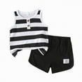 thumbnail image 1 of Teen Boy Clothes Baby Boys Set Summer Elastic Printed Short Sleeved Running Suit 6M 12M 18M 24M 3T 4T Shorts Outfit T-Shirt + Two Pieces, 1 of 9