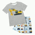 thumbnail image 1 of Teen Boy Clothes Baby Toddler Summer Outfits Children's Spring Tractor Printed Short-sleeved Beach 18-24 Months 2t 3t 4t 5t 6t T-Shirt with Shorts 2-Piece, 1 of 5