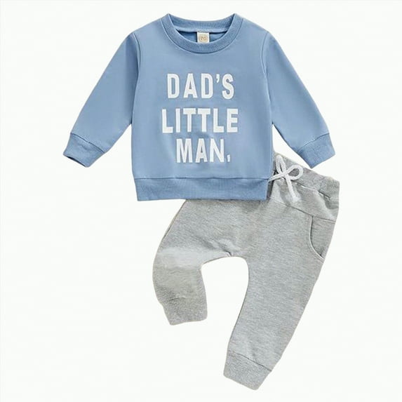 Teen Boy Clothes Infant Girl Fall Winter Letter Print Long Sleeve Drawstring Pants 1T 2T 3T Everyday Outfit Set 2-Pieces