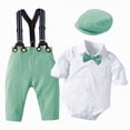 thumbnail image 1 of Teen Boy Clothes Little Boys Spring Fall Stripe Long Sleeve Elastic Waist 6M 9M 12M 2T 3T 4T Everyday Outfit Set 2 Piece, 1 of 9