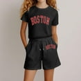 thumbnail image 1 of Teen Boy Pajamas Set Letter Print Crewneck Short Sleeve Top Shorts Set Summer Girls Outfit Teen Pjs for Girls Size 13-14 Years, 1 of 5
