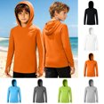 thumbnail image 1 of Boy Rash Guard Hooded Long Sleeve Sun Shirt Boys Active Shirts Quick Dry Summer Clothes for Boys 10-11 Years, 1 of 8