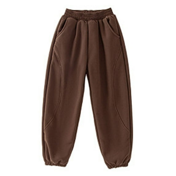 Girls Sweatpants Coffee Pants for Boys Basic Boys Athletic Pants Warm Sweatpants with Pocket Sweatpants for Girls 12-13 Years