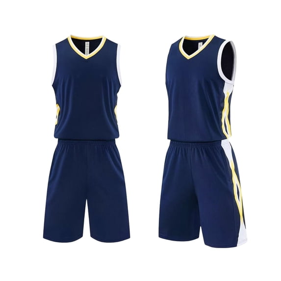 Teen Boys 2 Piece Soccer Jersey Tank Top and Athletic Shorts Set 3-15Y| Breathable Moisture-Wicking Fabric, Lightweight Sporty Layers for Practice, Game Day, and Everyday Play Navy-A