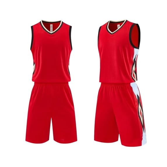 Teen Boys 2 Piece Soccer Jersey Tank Top and Athletic Shorts Set 3-15Y| Breathable Moisture-Wicking Fabric, Lightweight Sporty Layers for Practice, Game Day, and Everyday Play Red-A