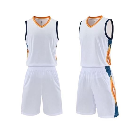 Teen Boys 2 Piece Soccer Jersey Tank Top and Athletic Shorts Set 3-15Y| Breathable Moisture-Wicking Fabric, Lightweight Sporty Layers for Practice, Game Day, and Everyday Play White-A