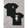 thumbnail image 1 of Teen Boys Black Short Sleeve T-Shirt With Fashion Graphic Print, & Versatile, 1 of 10