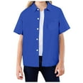 thumbnail image 1 of Teen Boys' Button Down Shirts Boys Formal Outfit Girls Blue Shirt Dress Shirt Uniform Shirts for Girls 12-13 Years Kids Clothes, 1 of 6