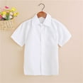 thumbnail image 1 of Teen Boys' Button Down Shirts Graduation Shirts Boys White Button Down Shirt Kids Uniform Shirts For Boys 13-14 YearsFormal Outfits, 1 of 4