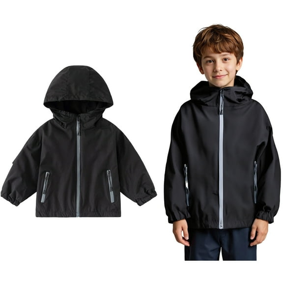 Teen Boys Clothes Boys Windbreaker Jacket with Hood Zipper Hoodie Toddler Light Jacket Fall Clothes Size 12-13 Years Girls Clothes