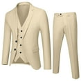 thumbnail image 1 of Teen Boys Clothes Suit Gentlemen Wedding Outfits Long Sleeved Button Down Vest + Jacket + Pants 3PCS Outfits Set 14-15 Years, 1 of 2