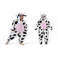 thumbnail image 1 of Teen Boys Costume Cow Costume Unisex Long Sleeve Zip up Jumpsuit Animal Costume Kids Girls Dress up Clothes 11-12 Years Boys Halloween Costume, 1 of 7