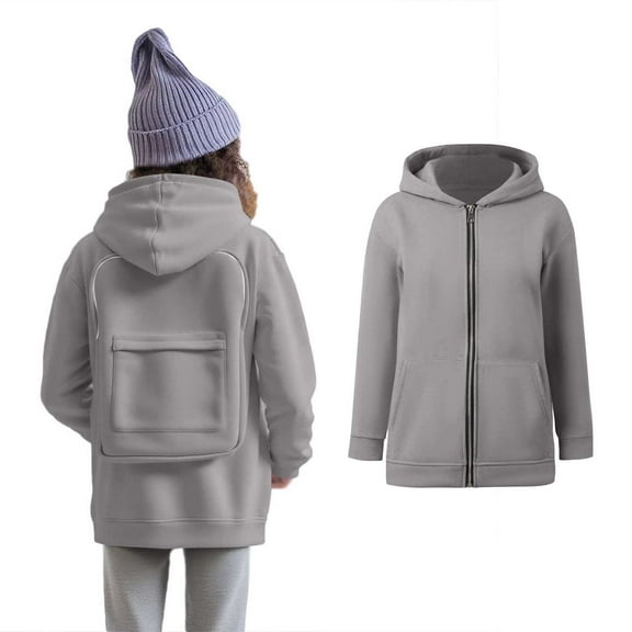 Teen Boys Creative Hoodie with Backpack Zipper Hoodie Boys Long Sleeve Soft Sweatshirts Top Kids Clothes Girls Size 13-14 Years School Clothes