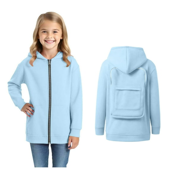 Teen Boys Creative Hoodie with Backpack Zipper Hoodies Kids Casual Long Sleeve Classic Hoodie 13-14 Years Boys Clothes for School