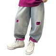 thumbnail image 1 of Teen Boys Denim Pants Baggy Cargo Pants Elastic Waist Straight with Pocket Classic Fit Pull On Infant Clothes 10-11 Years, 1 of 3