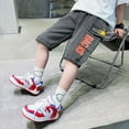 thumbnail image 1 of Teen Boys Denim Shorts Relaxed Fit Loose Elastic Waist Denim Shorts with Pocket Boys' Fashion 12-13 Years Boy Clothes, 1 of 7