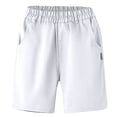 thumbnail image 1 of Teen Girls Uniform White Summer Girl Uniform Pants Boys Shorts Size 13-14 Years, 1 of 6