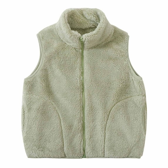 Teen Boys Vest Sleeveless Full-Zip Kids Green Vest Lightweight Warm Boys Winter Vest Vest for Girls 13-14 Years