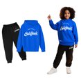thumbnail image 1 of Teen Boys Girls Sweatsuit Set,2PC Long Sleeve Letter Pattern Hooded Sweatshirt and Sweatpants Warm Fall Winter Clothes Teenage Girl Clothes 12-13 Years, 1 of 3