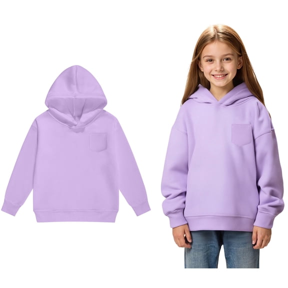 Teen Boys Hoodie Kids Purple Hooded Casual Long Sleeve Classic Hoodie Warm Fall Winter Clothes Toddler Girls Clothes 12-13 Years