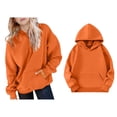 thumbnail image 1 of Teen Boys Hoodies Kids Orange Hooded Lightweight Long Sleeve Hoodies Fall Clothes Toddler Clothes for Girls 12-13 Years, 1 of 6
