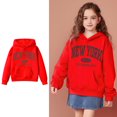 thumbnail image 1 of Teen Boys Hoodies Letter Pattern Hoodies Long Sleeve Pullover Tops Winter Clothes Size 11-12 Years Boys Clothes, 1 of 4