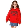 thumbnail image 1 of Teen Boys Hoodies New York City Letter Print Hooded Casual Long Sleeve Classic Hoodie Fall Winter Clothes 11-12Years Old Boy Clothes Kids Clothes, 1 of 4