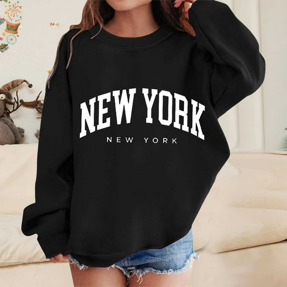 Teen Boys Hoodies Solid Sweatshirt Long Sleeve Pullover Cute Cartoon Printed Girls' Fashion Hoodies & Sweatshirts Girls Sweatshirts Size 8-9